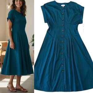 Calvin Klein shirtdress Dress Cypress/Teal size 4 or 6 Classic NEW